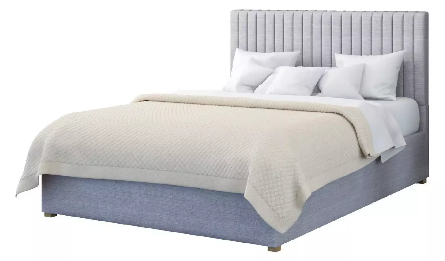 Aspire Grant Small Double End Lift Ottoman Bed - Sky Blue