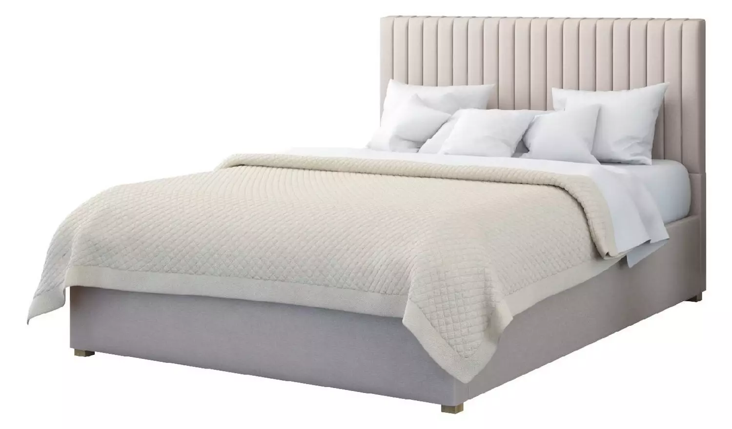 Aspire Grant Small Double End Lift Ottoman Bed - Off White