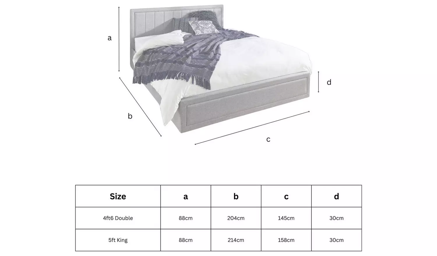 Aspire Cotswold Kingize End Lift Ottoman Bed - Grey