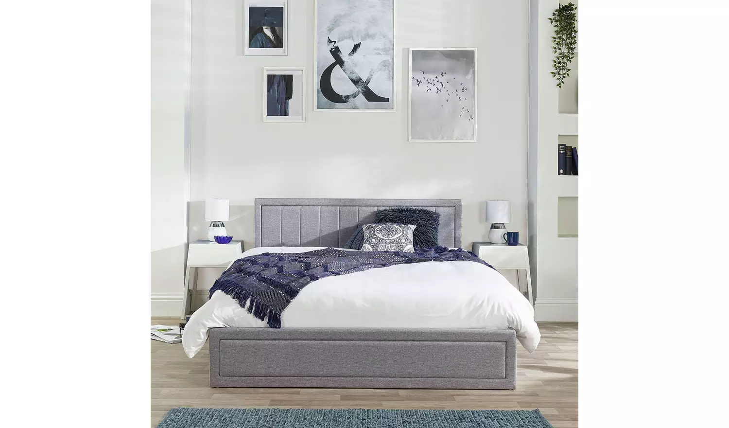 Aspire Cotswold Kingize End Lift Ottoman Bed - Grey