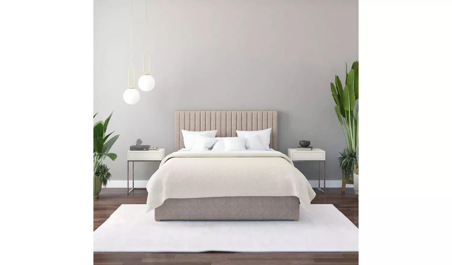 Aspire Grant Small Double End Lift Ottoman Bed - Natural