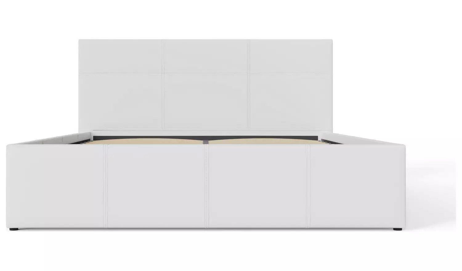 GFW End Lift Kingsize Ottoman Bed with Mattress - White