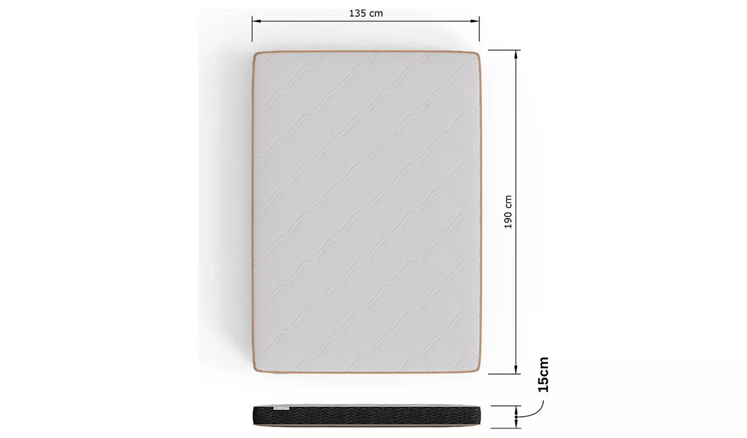 GFW End Lift Double Ottoman Bed with Mattress - Natural