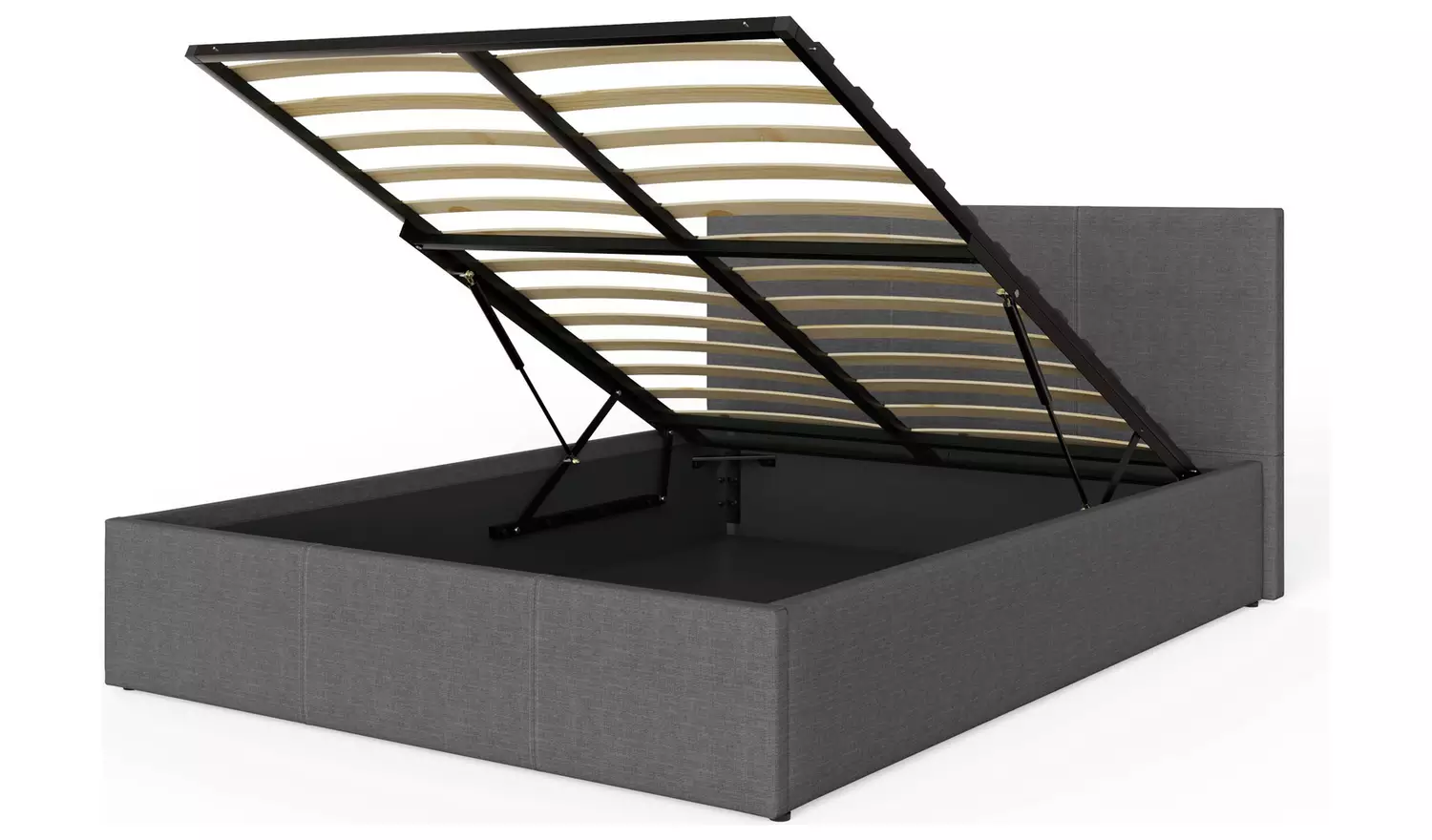GFW End Lift Double Ottoman Bed with Mattress - Grey