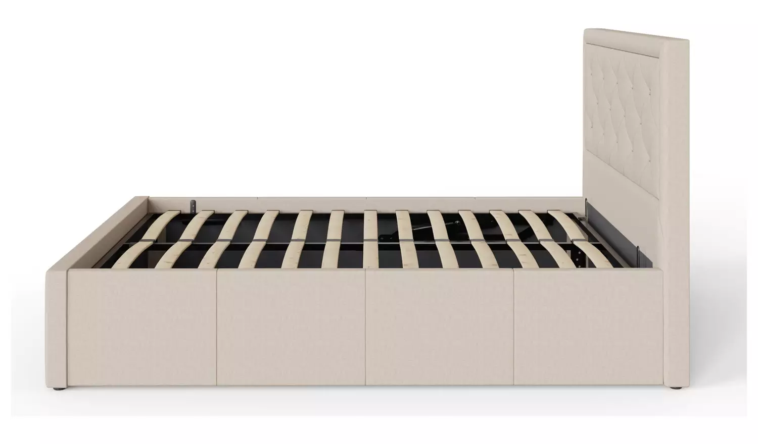 GFW Hollywood Kingsize Ottoman Bed Frame - Natural