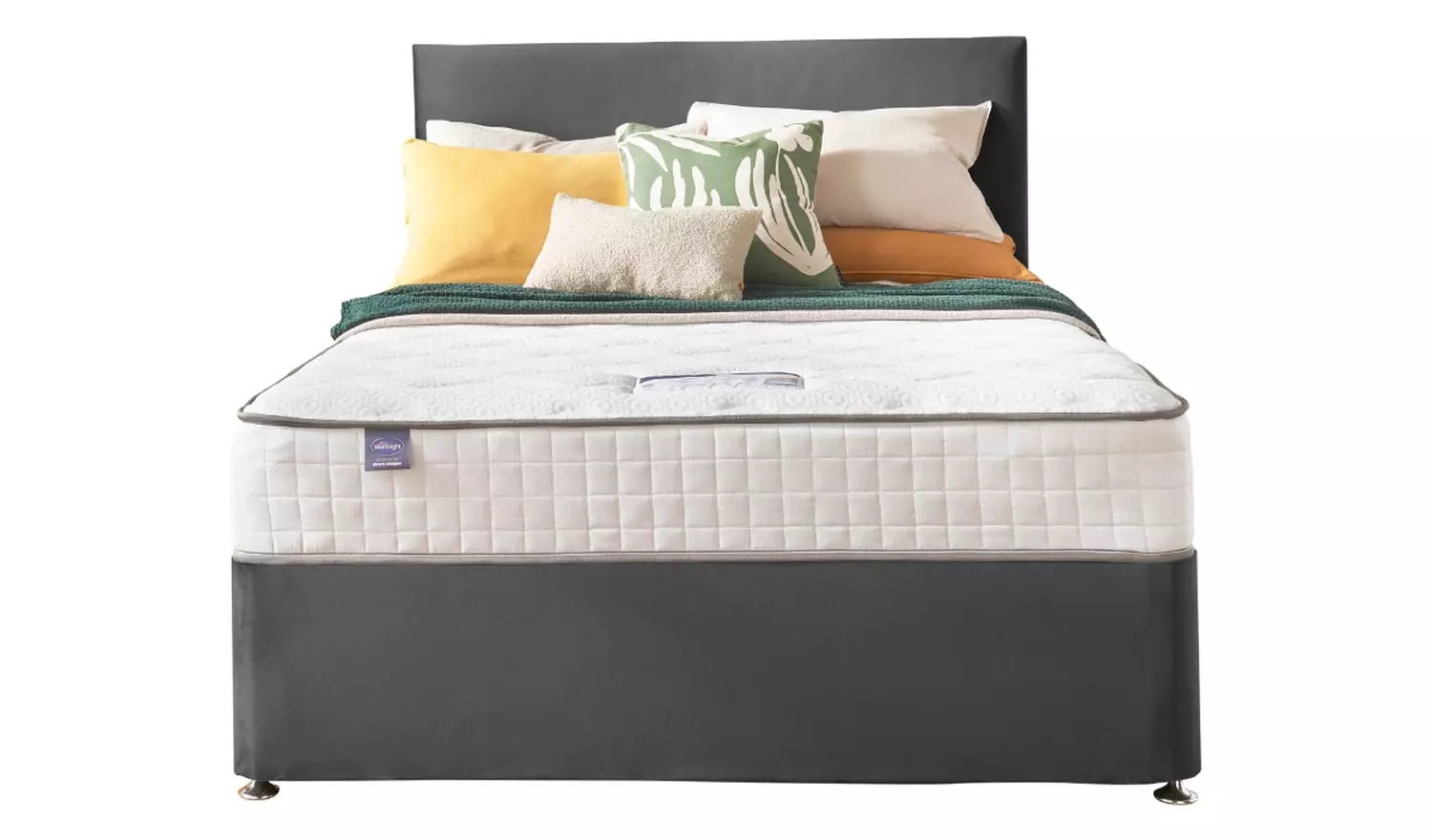 Silentnight Memory Kingsize 4 Drawer Divan Bed - Charcoal