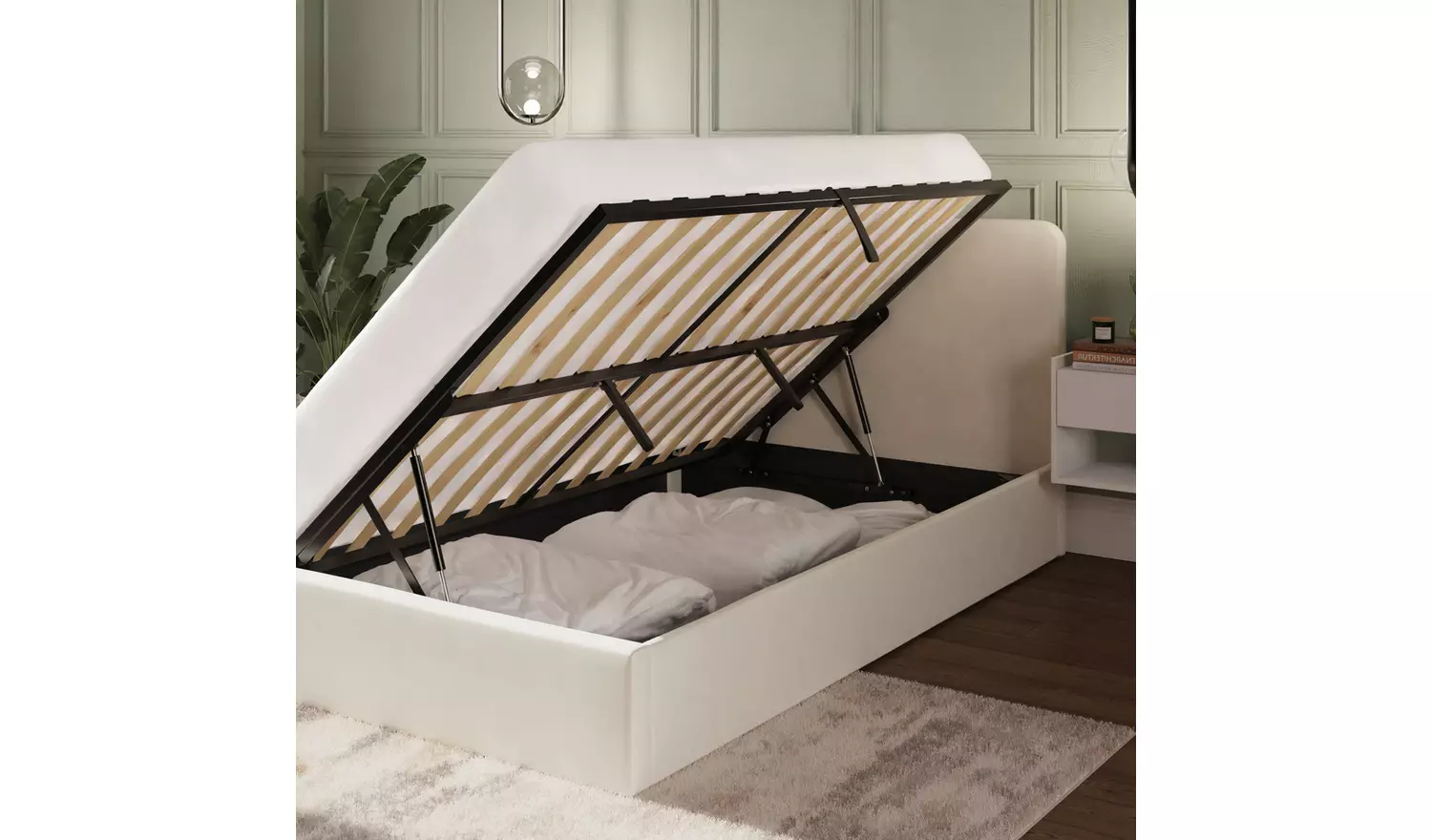 GFW Chiswick Kingsize Side Lift Ottoman Bed - Natural