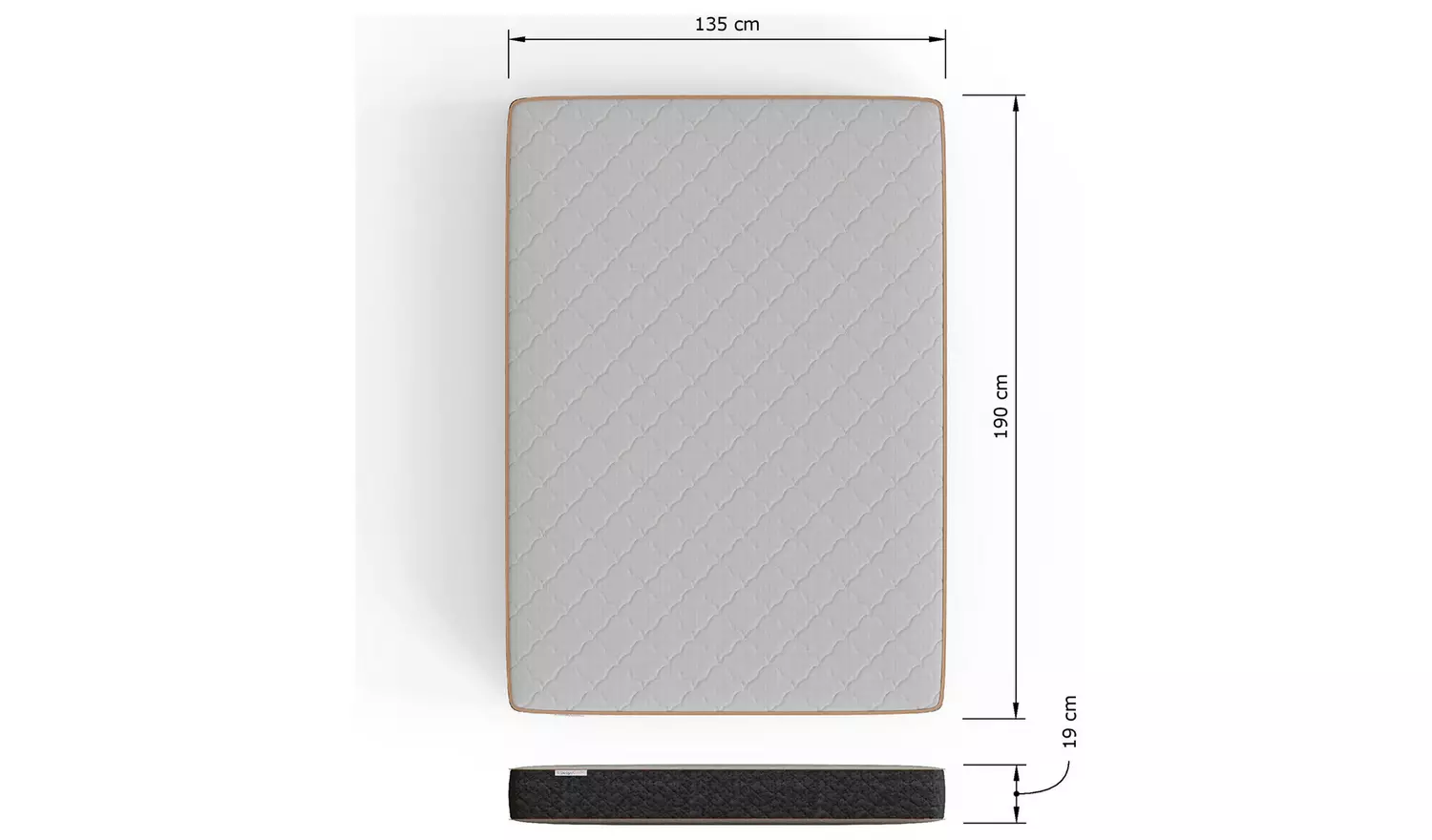 GFW Dakota Double End Lift Ottoman Bed with Mattress -Pewter