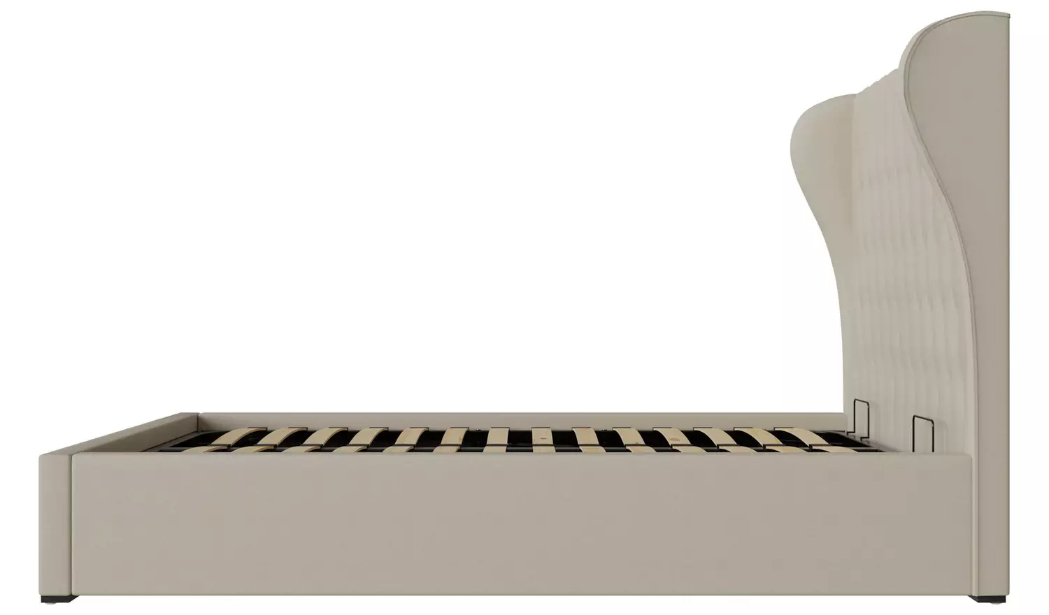 GFW Dakota Kingsize End Lift OttomanBed withMattress-Natural