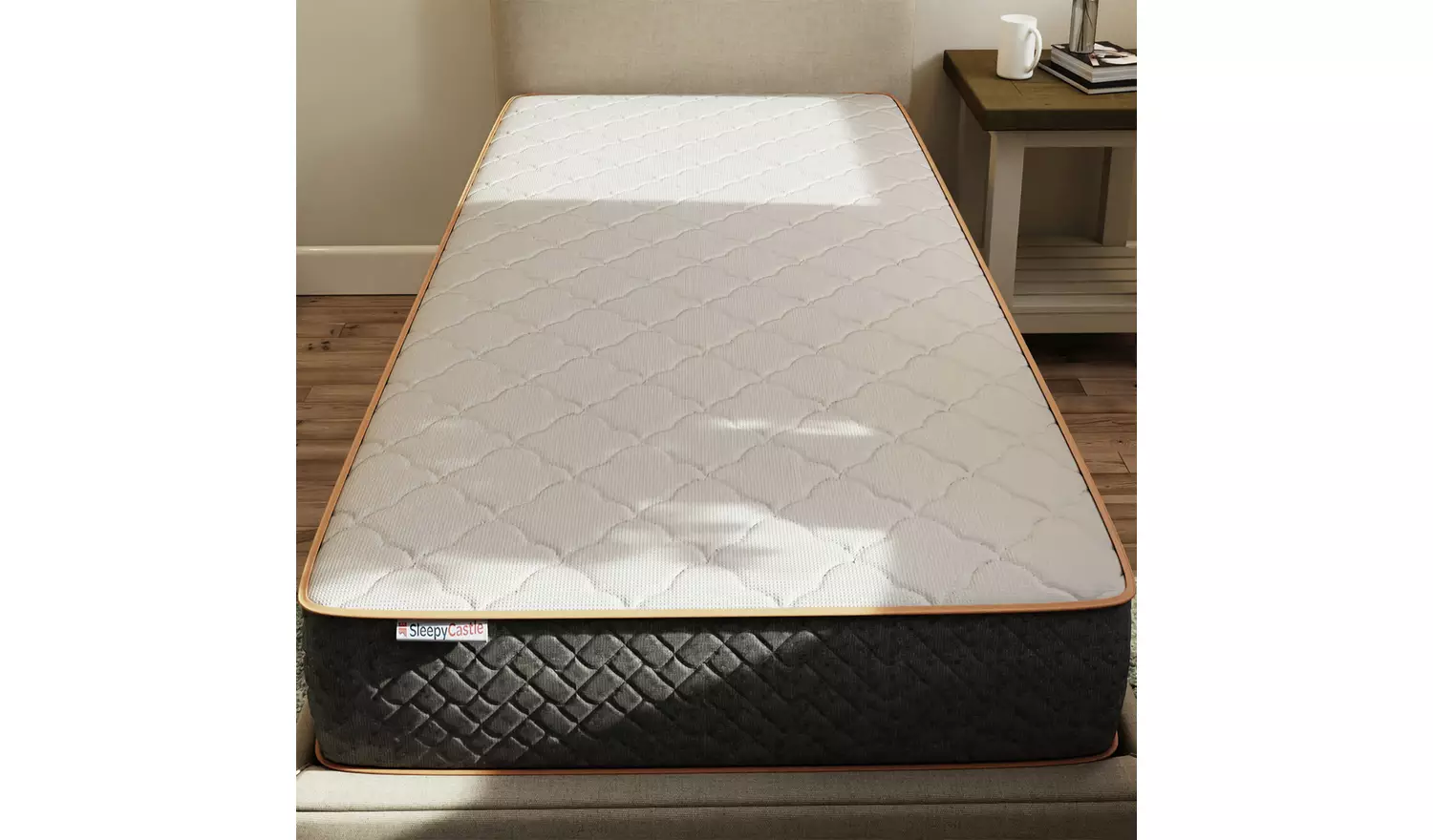 GFW Chiswick Single Side Lift Ottoman Bed with Mattress-Grey