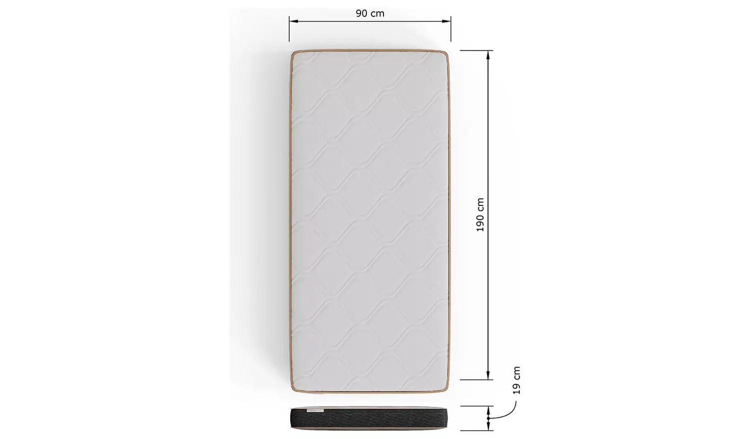 GFW Chiswick Single Side Lift Ottoman Bed with Mattress