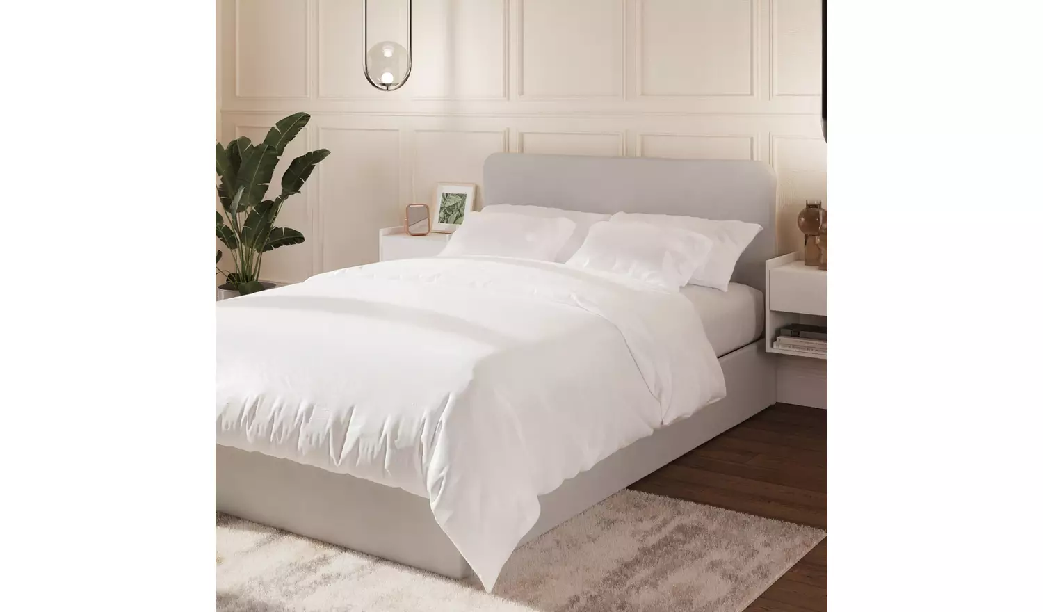 GFW Chiswick Small Double Side Lift Ottoman Bed - Grey