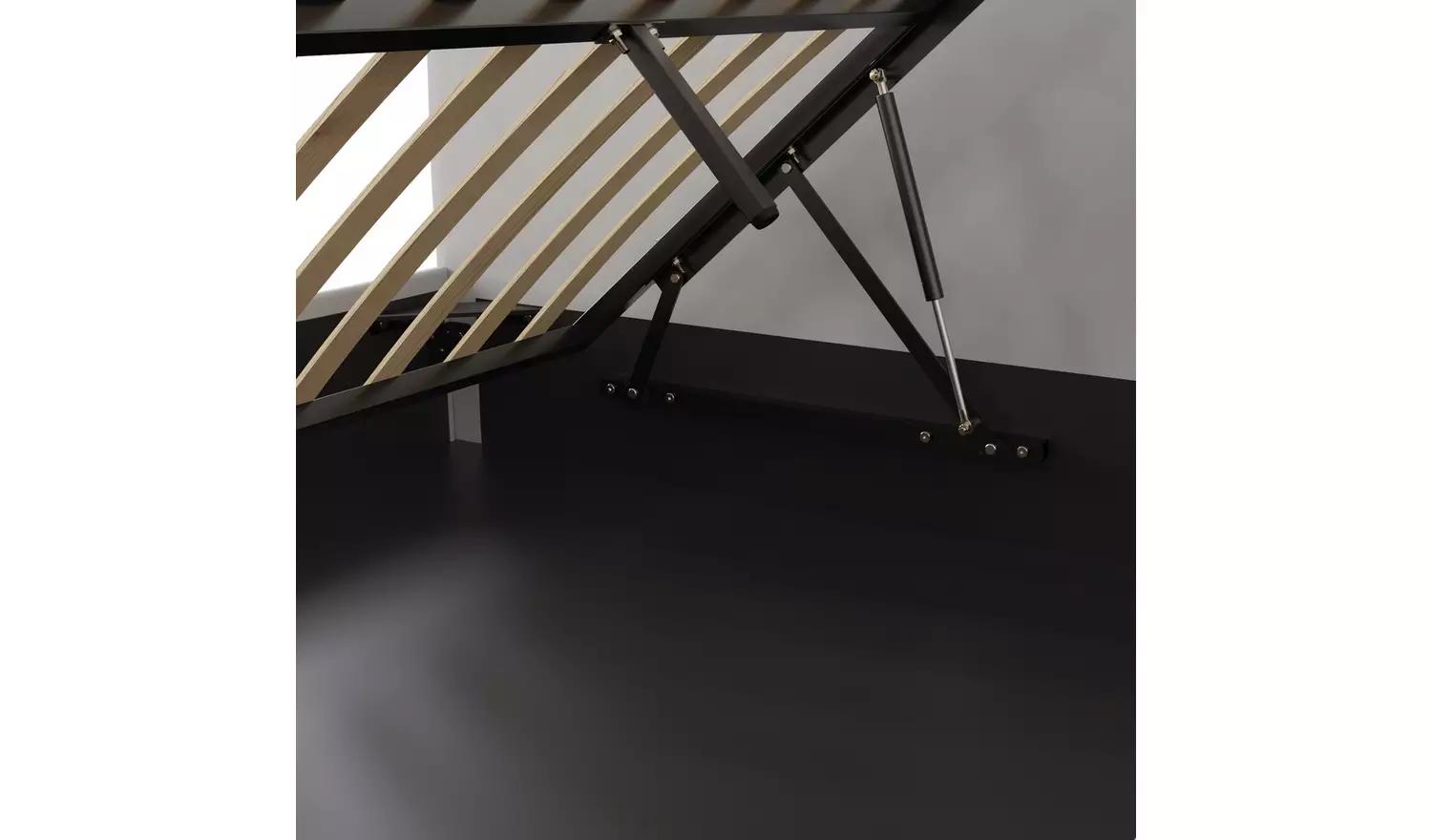 GFW Chiswick Small Double Side Lift Ottoman Bed - Grey