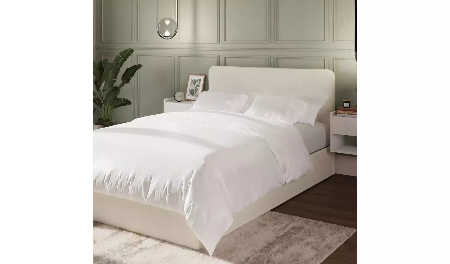 GFW Chiswick Double Side Lift Ottoman Bed - Natural