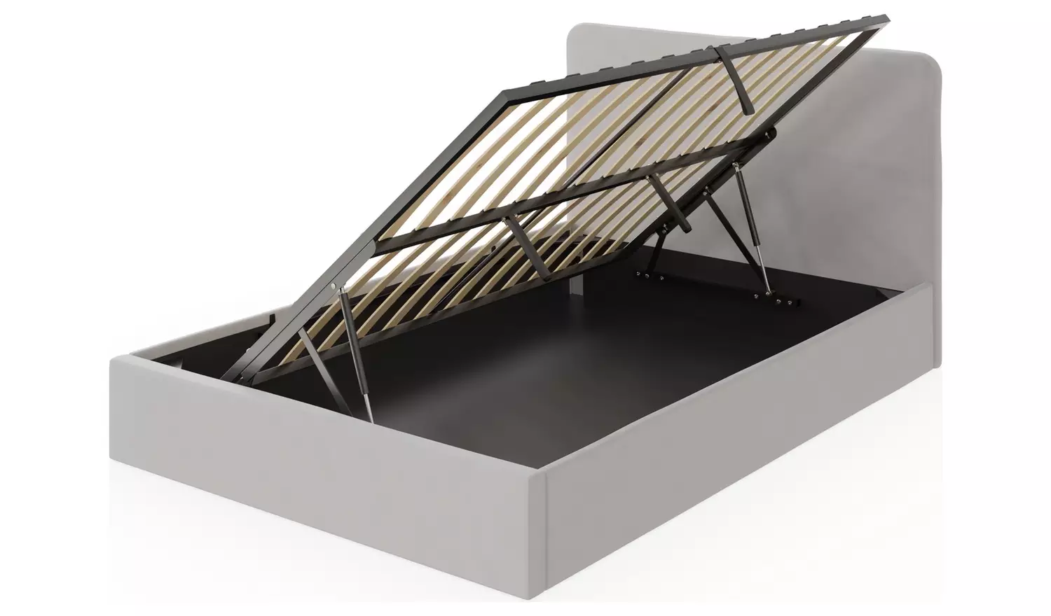 GFW Chiswick Double Side Lift Ottoman Bed - Grey