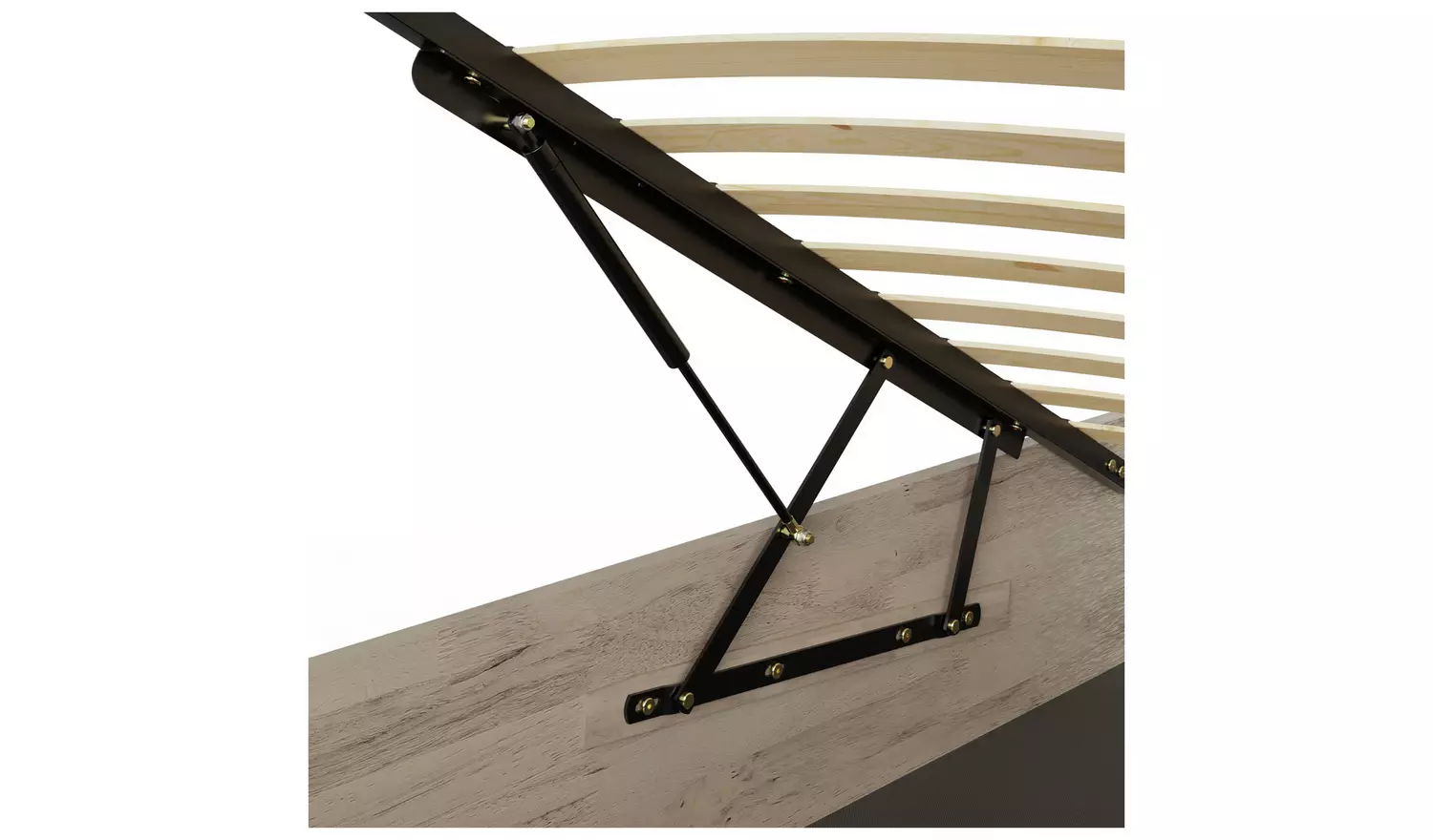 GFW Madrid Kingsize End lift Ottoman Bed - Natural