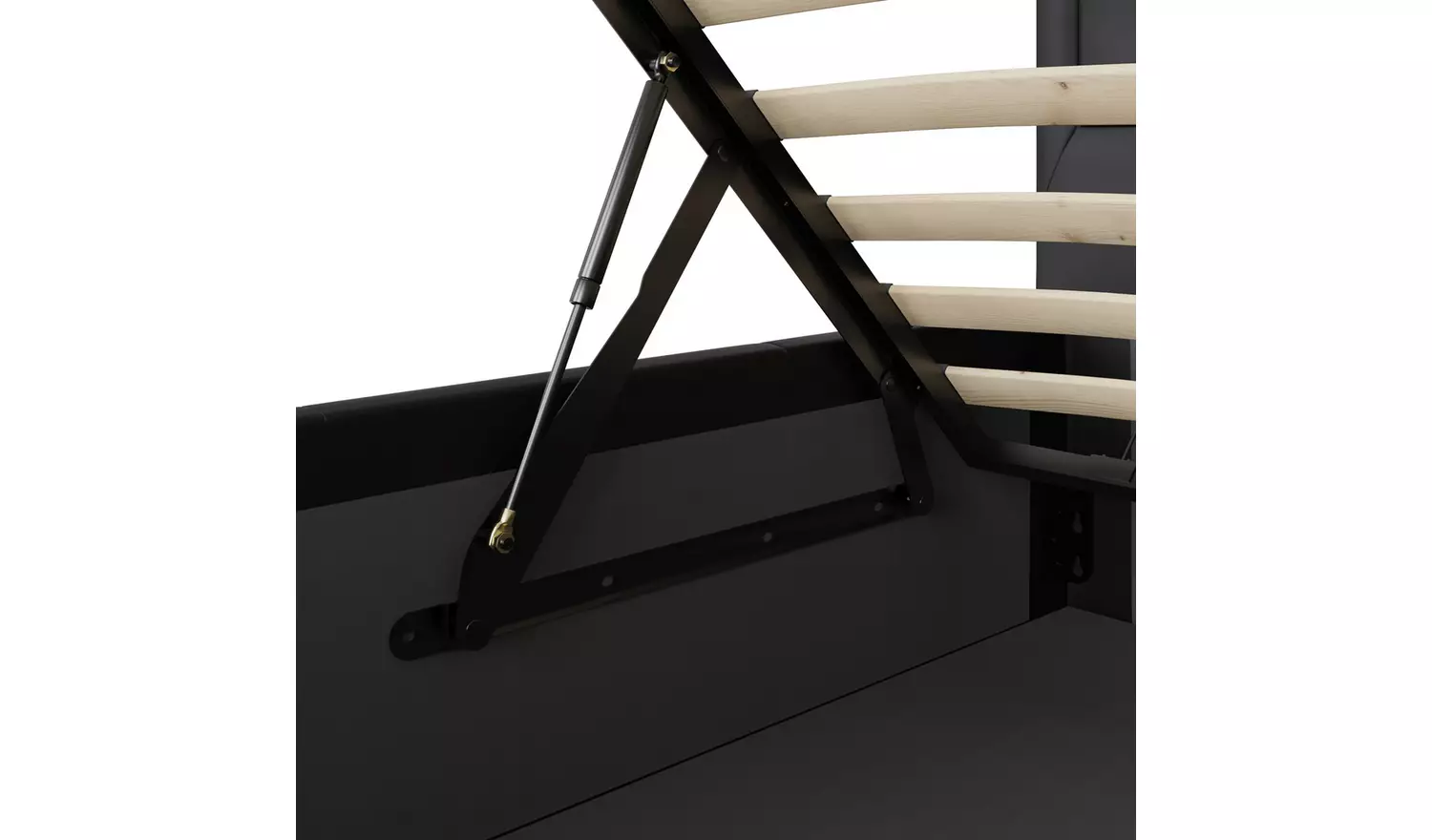 GFW Hollywood Ottoman Kingsize Bed Frame - Black