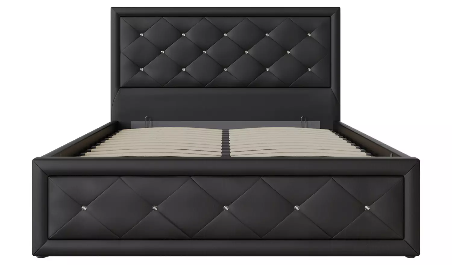 GFW Hollywood Ottoman Kingsize Bed Frame - Black
