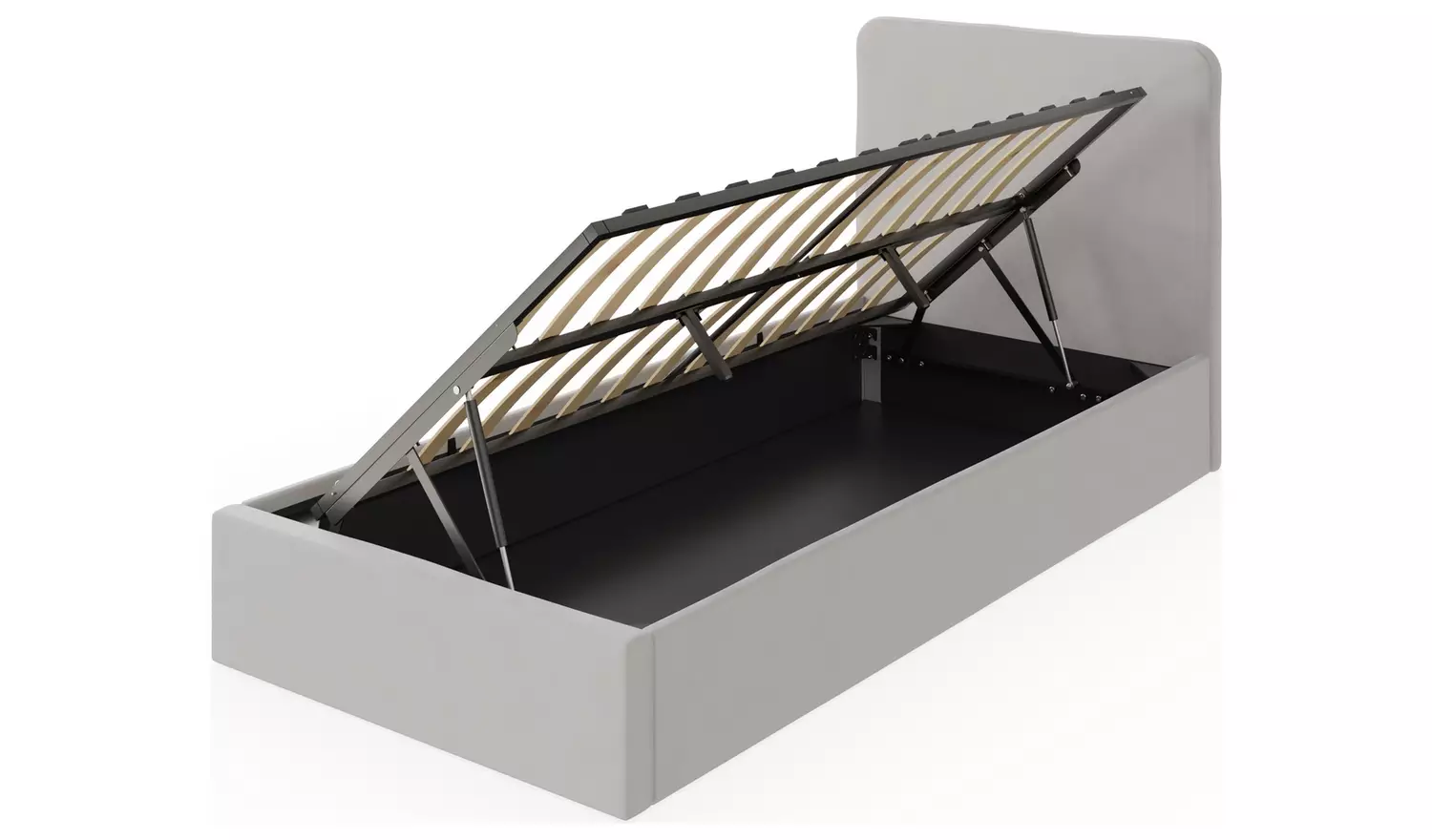 GFW Chiswick Single Side Lift Ottoman Bed - Grey