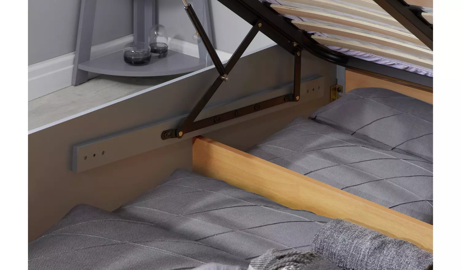 Birlea Phoenix Small Double End Lift Ottoman Bed- Grey