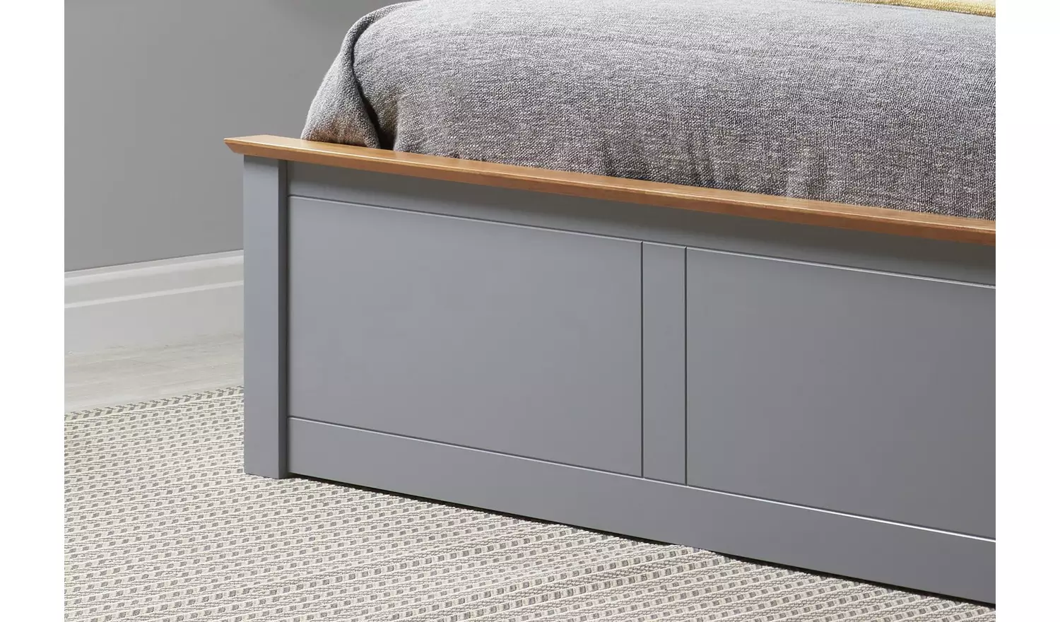 Birlea Phoenix Small Double End Lift Ottoman Bed- Grey