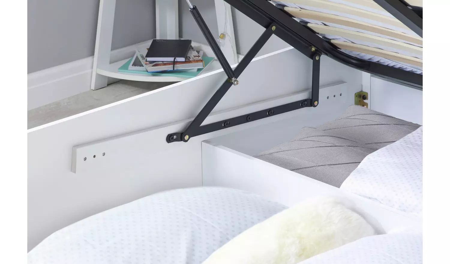 Birlea Phoenix Small Double End Lift Ottoman Bed - White