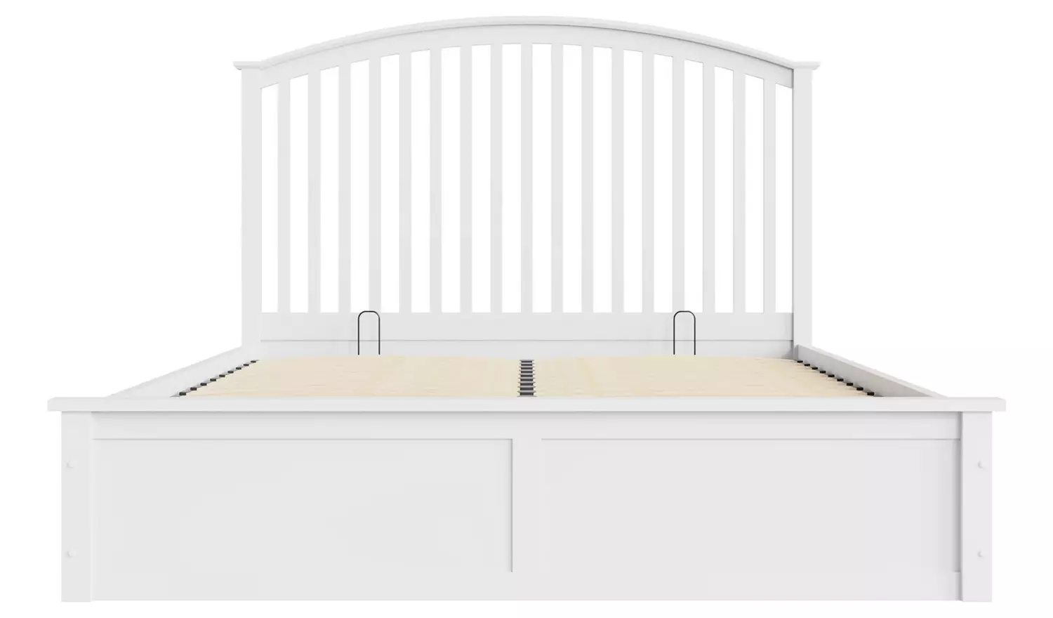 GFW Madrid Ottoman Double Wooden Bed Frame - White