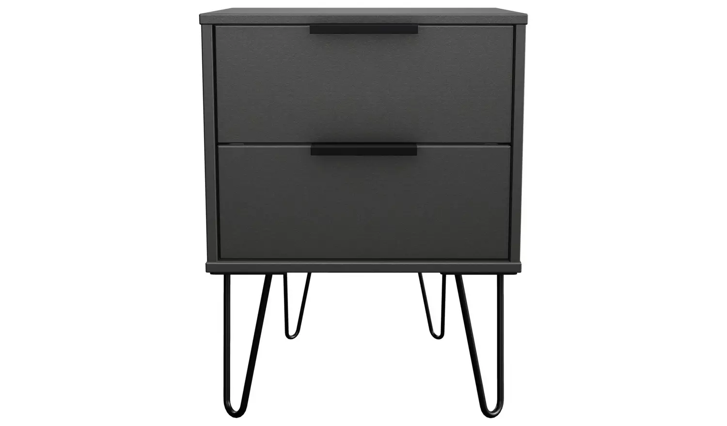 Verona 2 Drawer Bedside Table - Grey