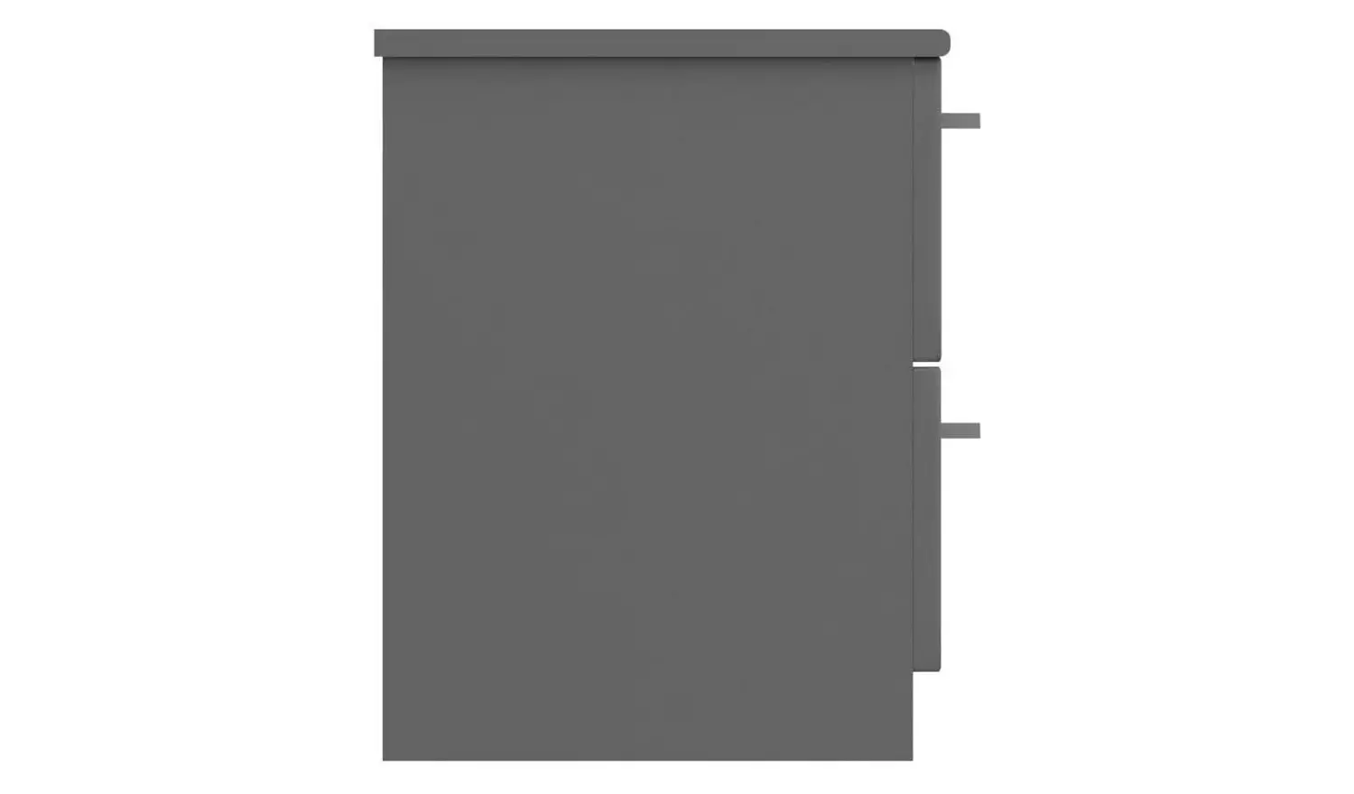 Hatfield 2 Drawer Bedside Table - Grey Gloss