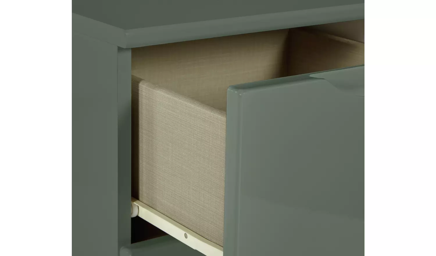 Legato 3 Drawer Bedside Table - Green