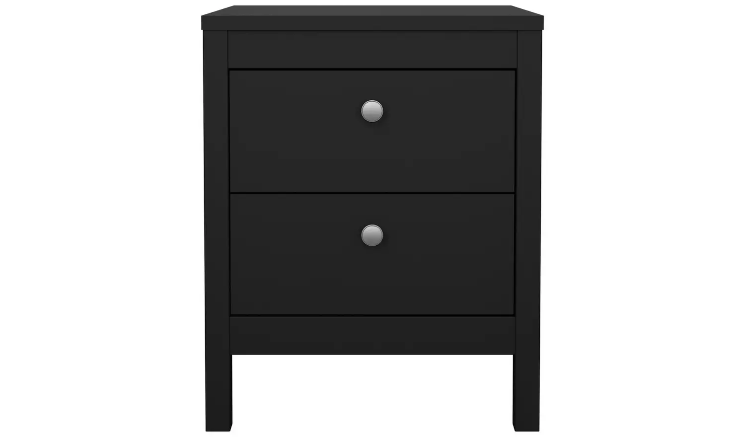 Tvilum Madrid 2 Drawer Bedside Table - Black