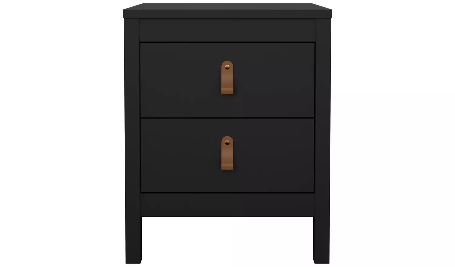 Tvilum Madrid 2 Drawer Bedside Table - Black