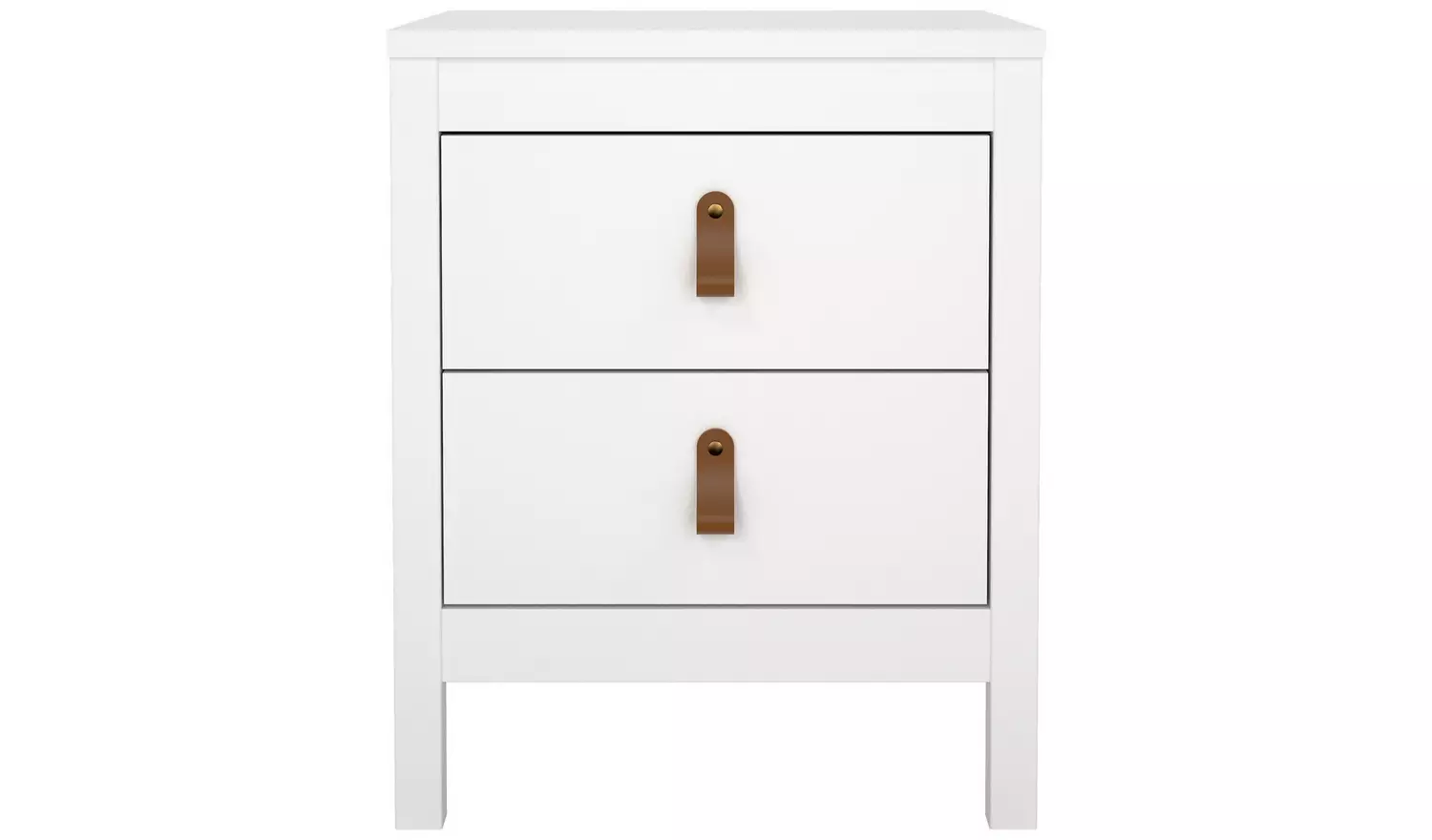 Tvilum Madrid 2 Drawer Bedside Table- White