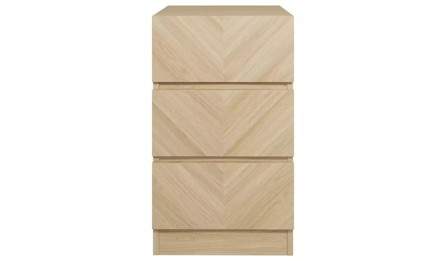 GFW Catania 3 Drawers Set of 2 Bedside Table - Oak