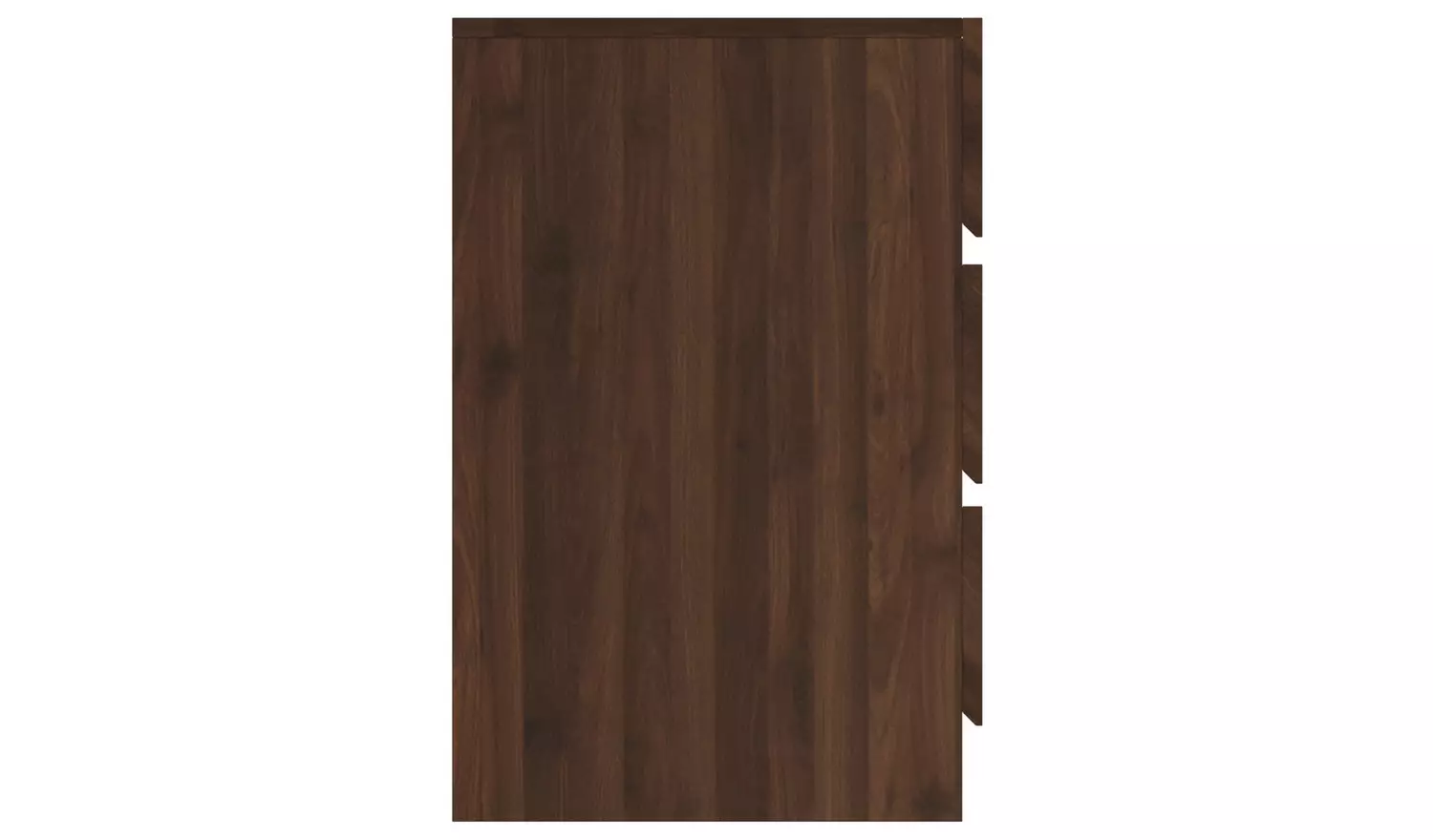 GFW Catania 3 Drawer Bedside Table - Walnut