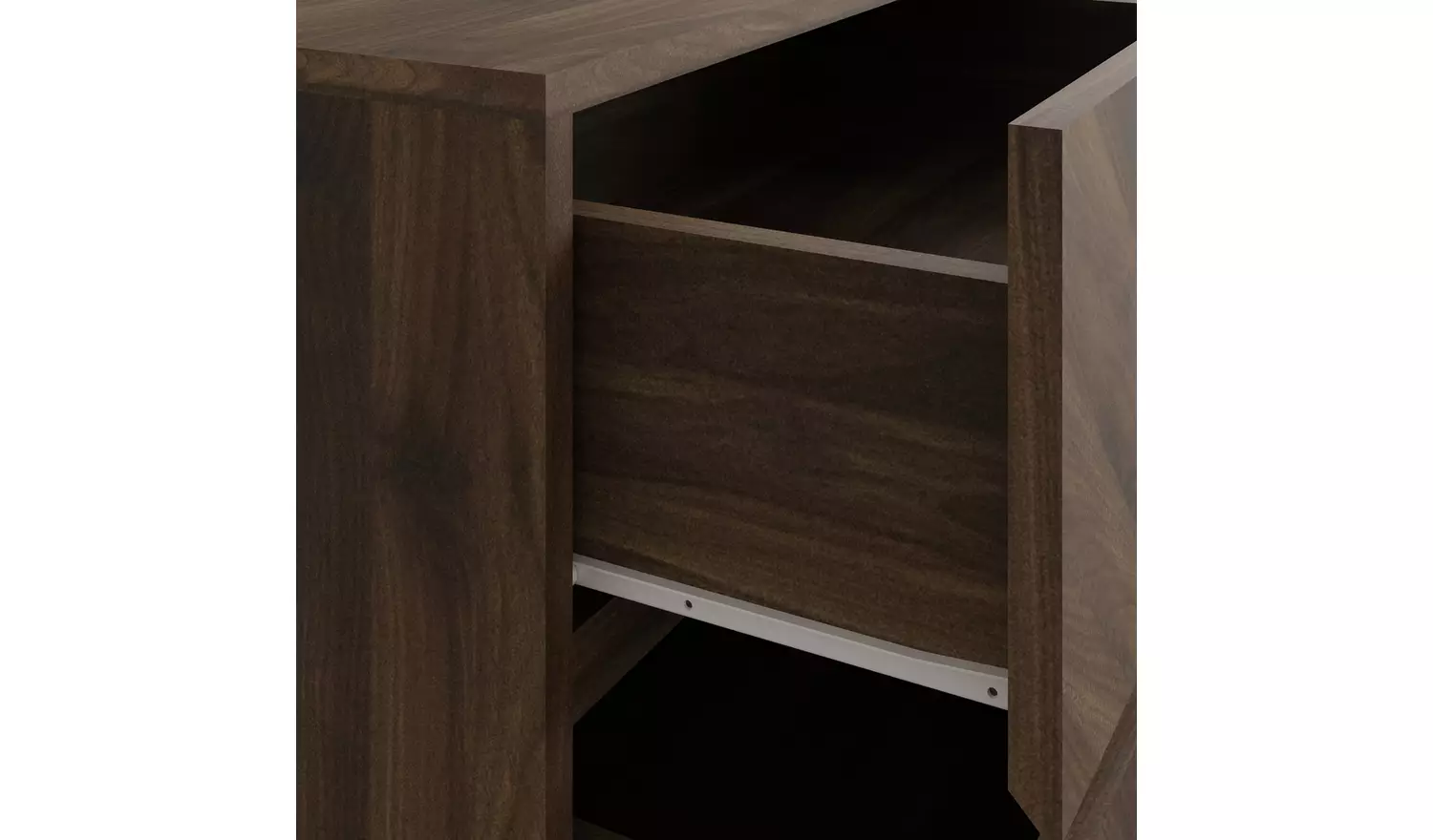 GFW Catania 3 Drawers Set of 2 Bedside Table -Walnut