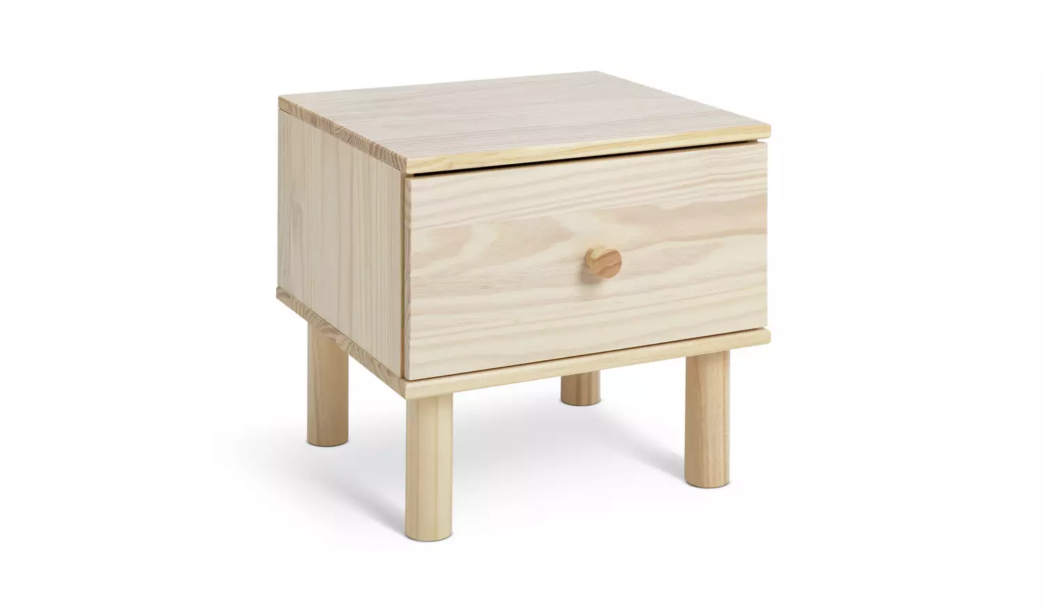 Habitat Akio 1 Drawer Bedside Table - Pine