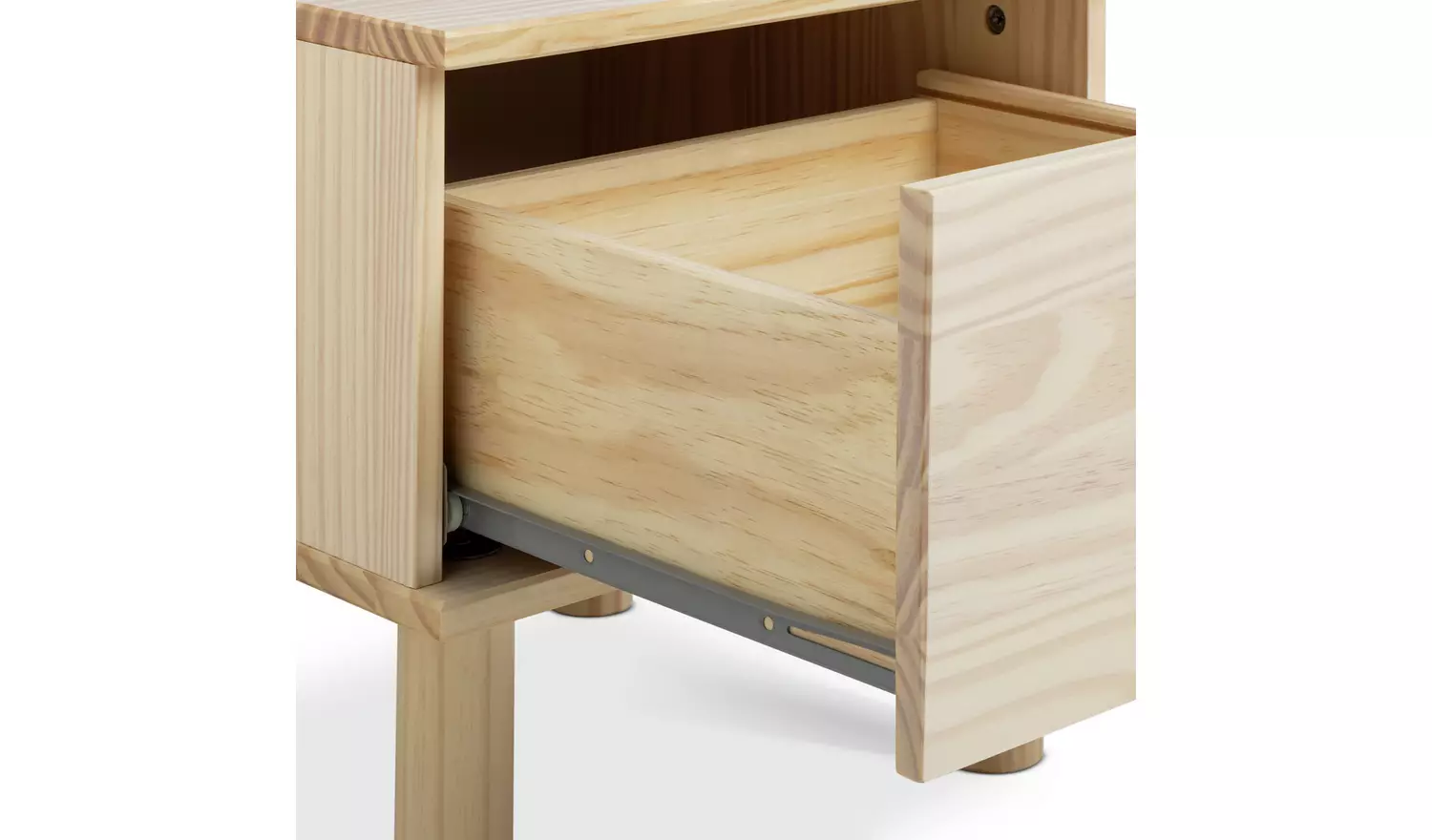 Habitat Akio 1 Drawer Bedside Table - Pine