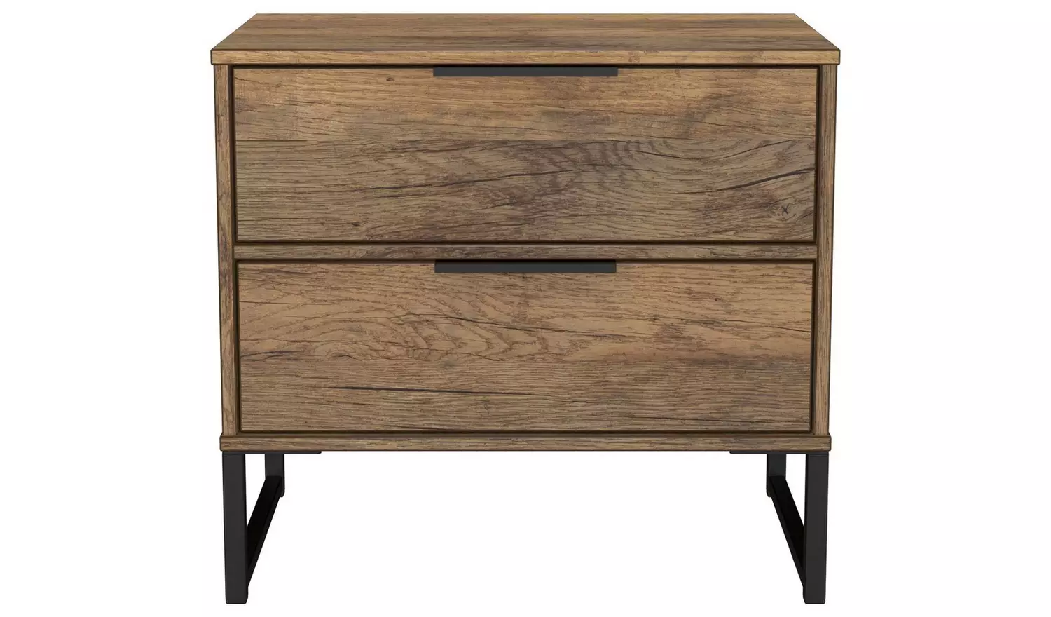 Livara Messina 2 Drawer Bedside Table - Oak