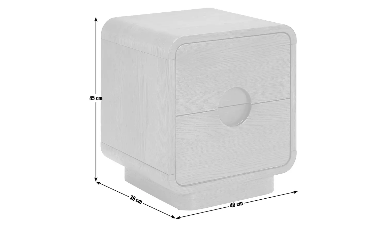 Habitat Adeje 2 Drawer Bedside Table - Walnut