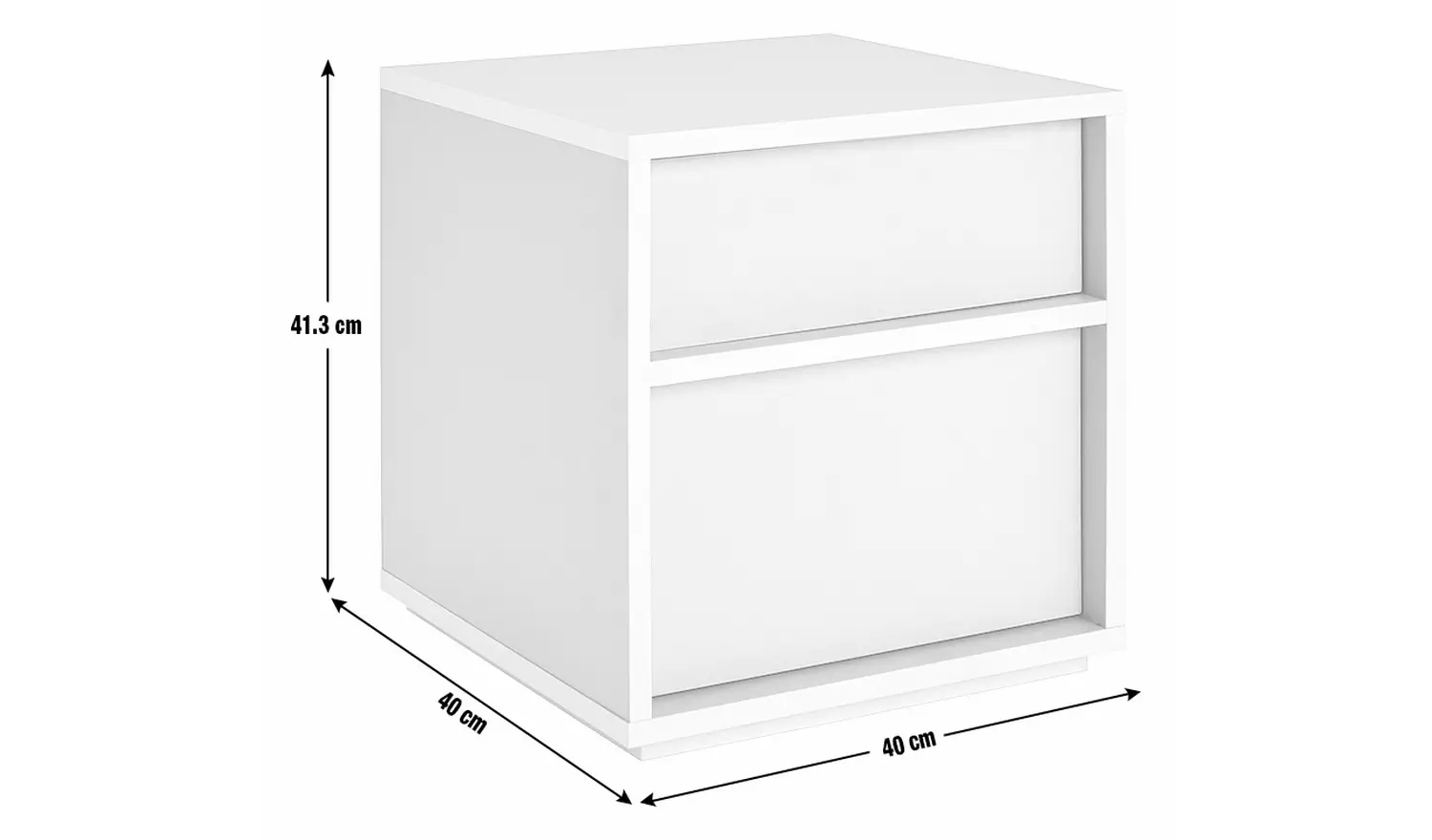 Habitat Edale 2 Drawer Bedside Table - Blue