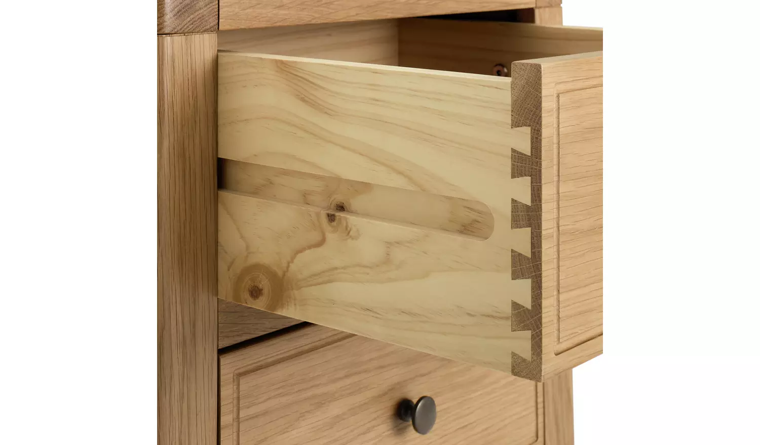 Habitat Finchley 3 Drawer Bedside Table - Oak