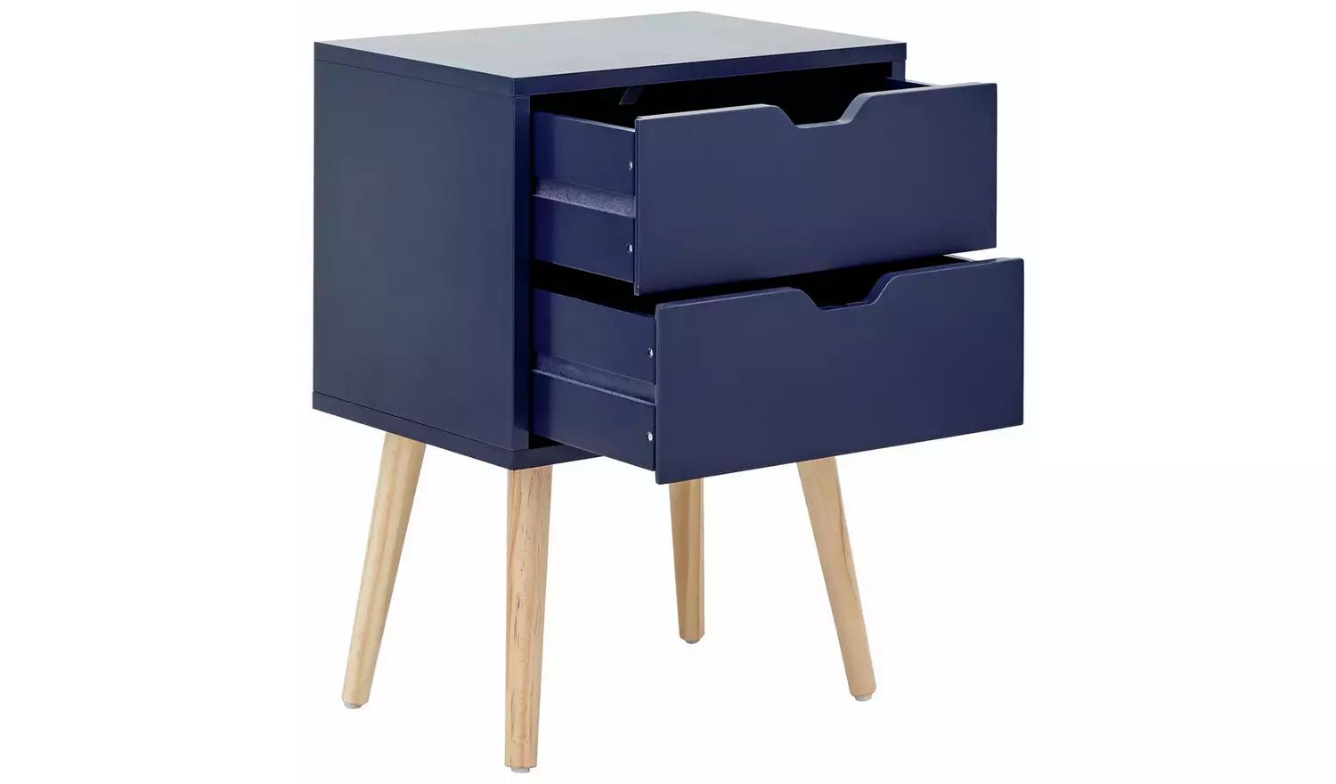 GFW Nyborg 2 Drawer Bedside Table - Blue