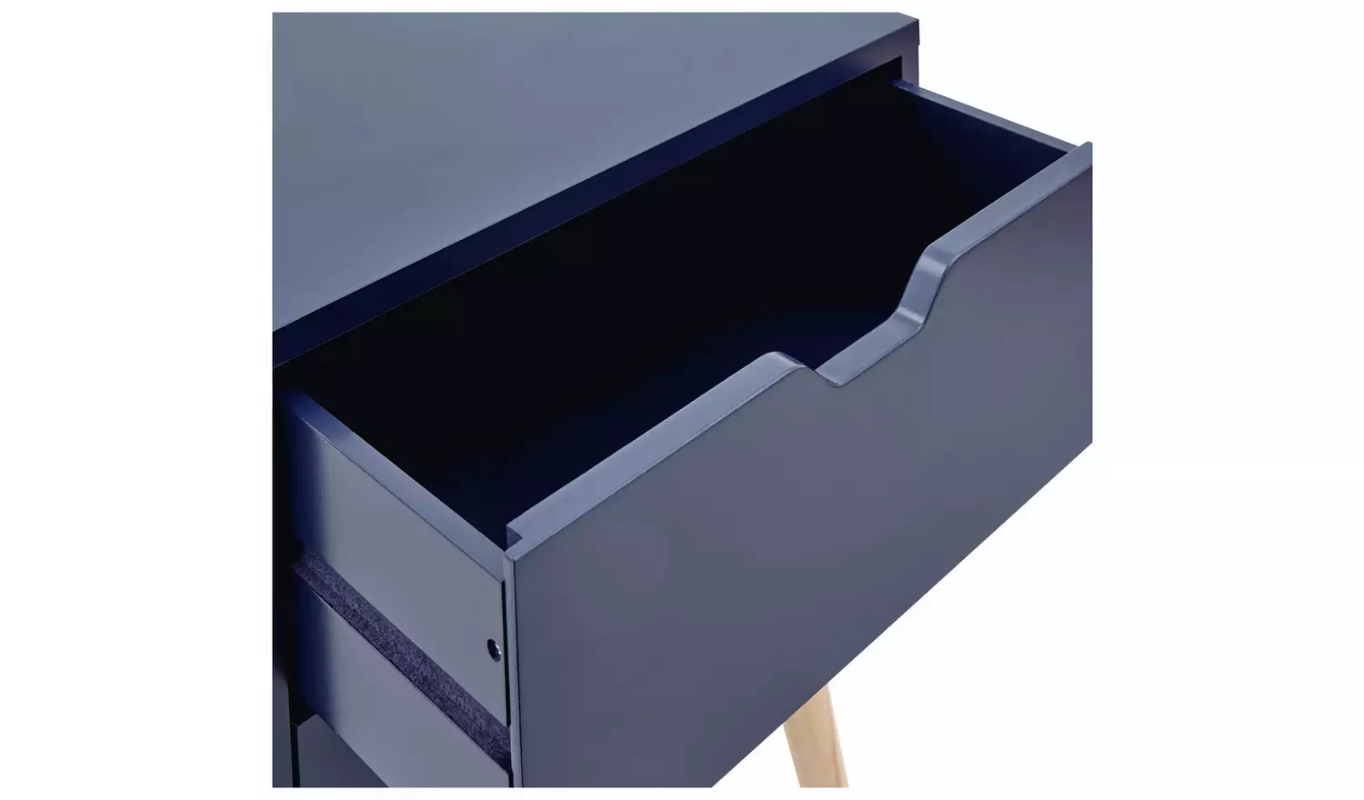 GFW Nyborg 2 Drawer Bedside Table - Blue