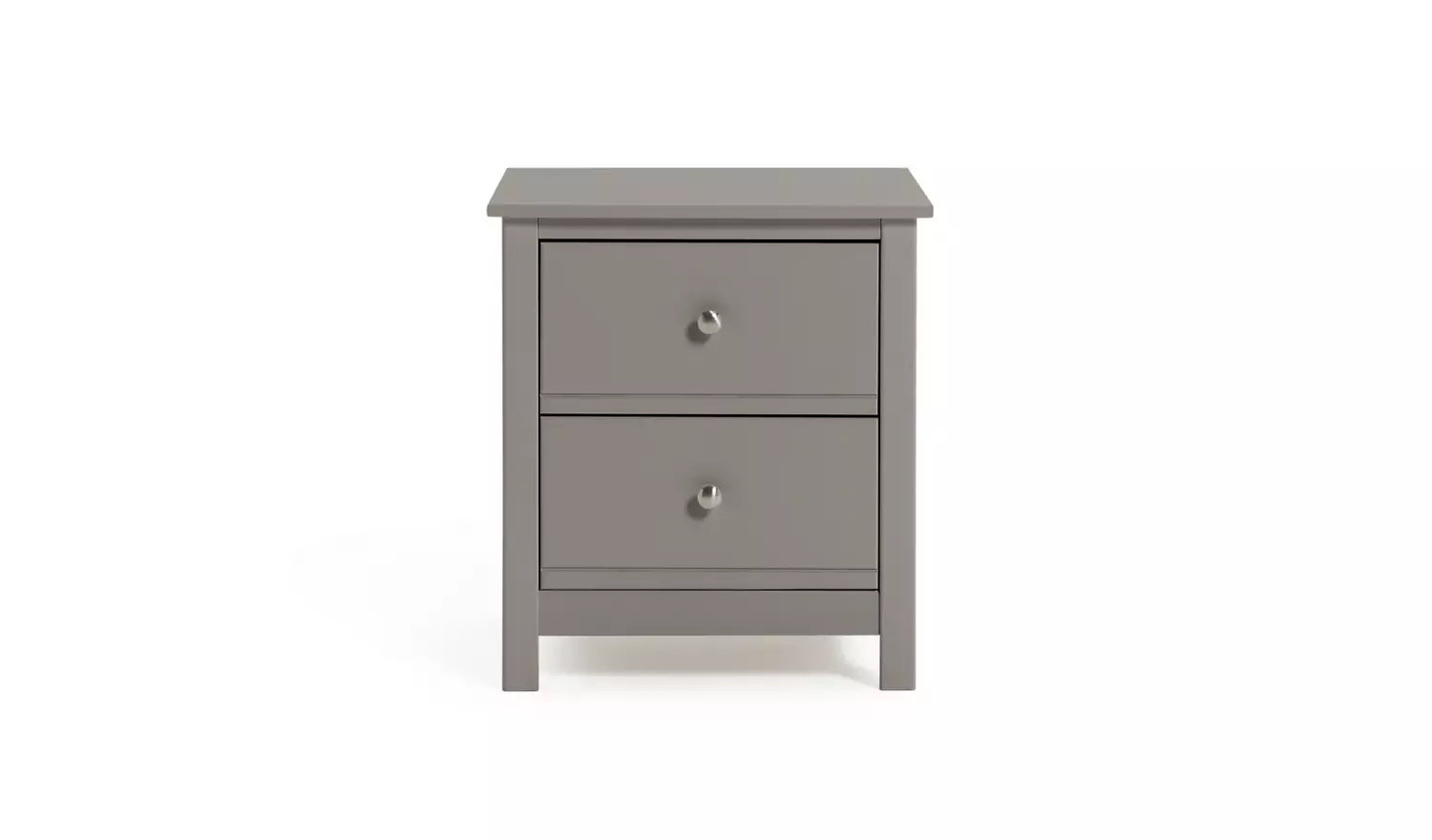 Habitat Brooklyn 2 Drawer Bedside Table - Grey