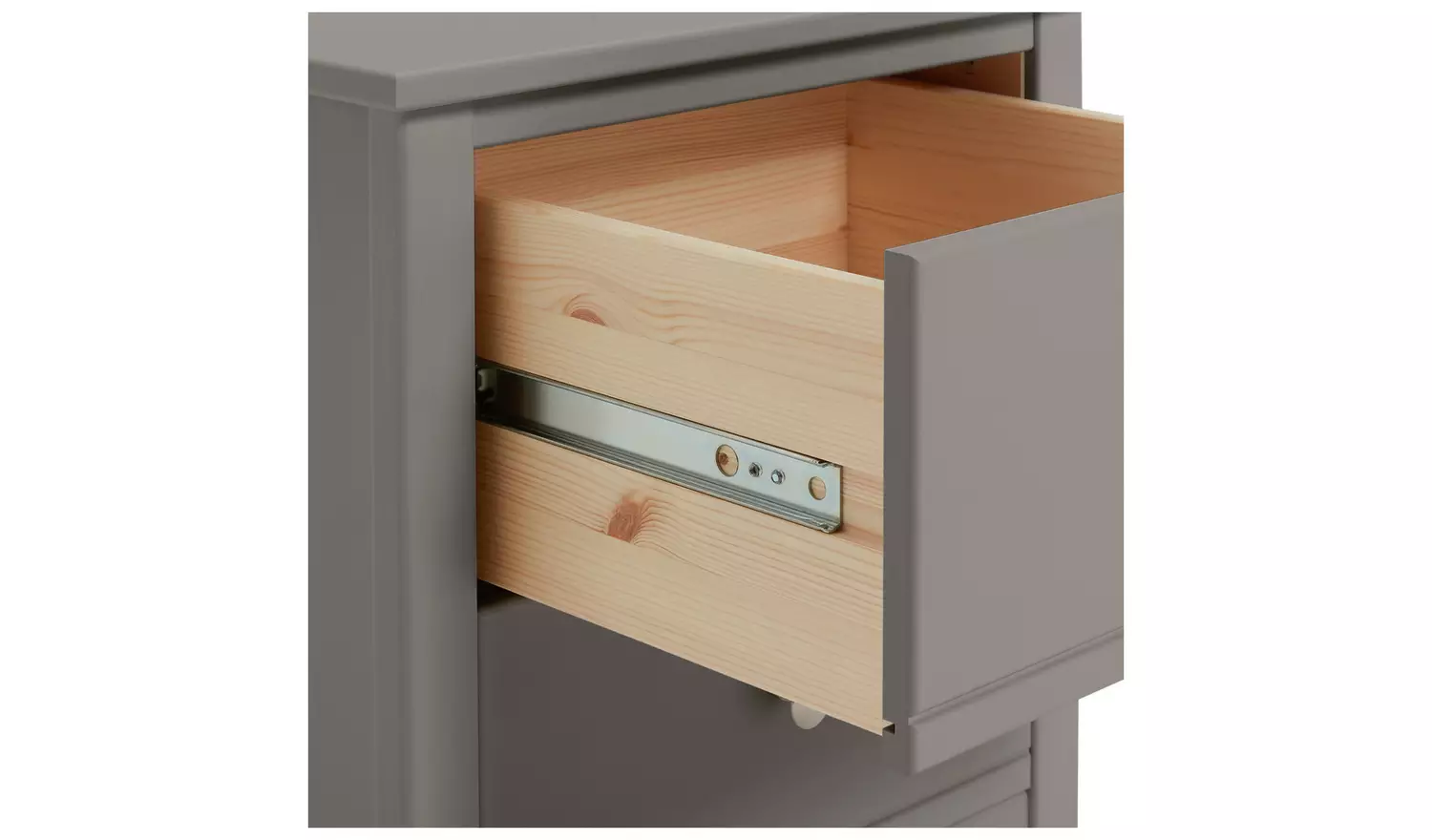 Habitat Brooklyn 2 Drawer Bedside Table - Grey