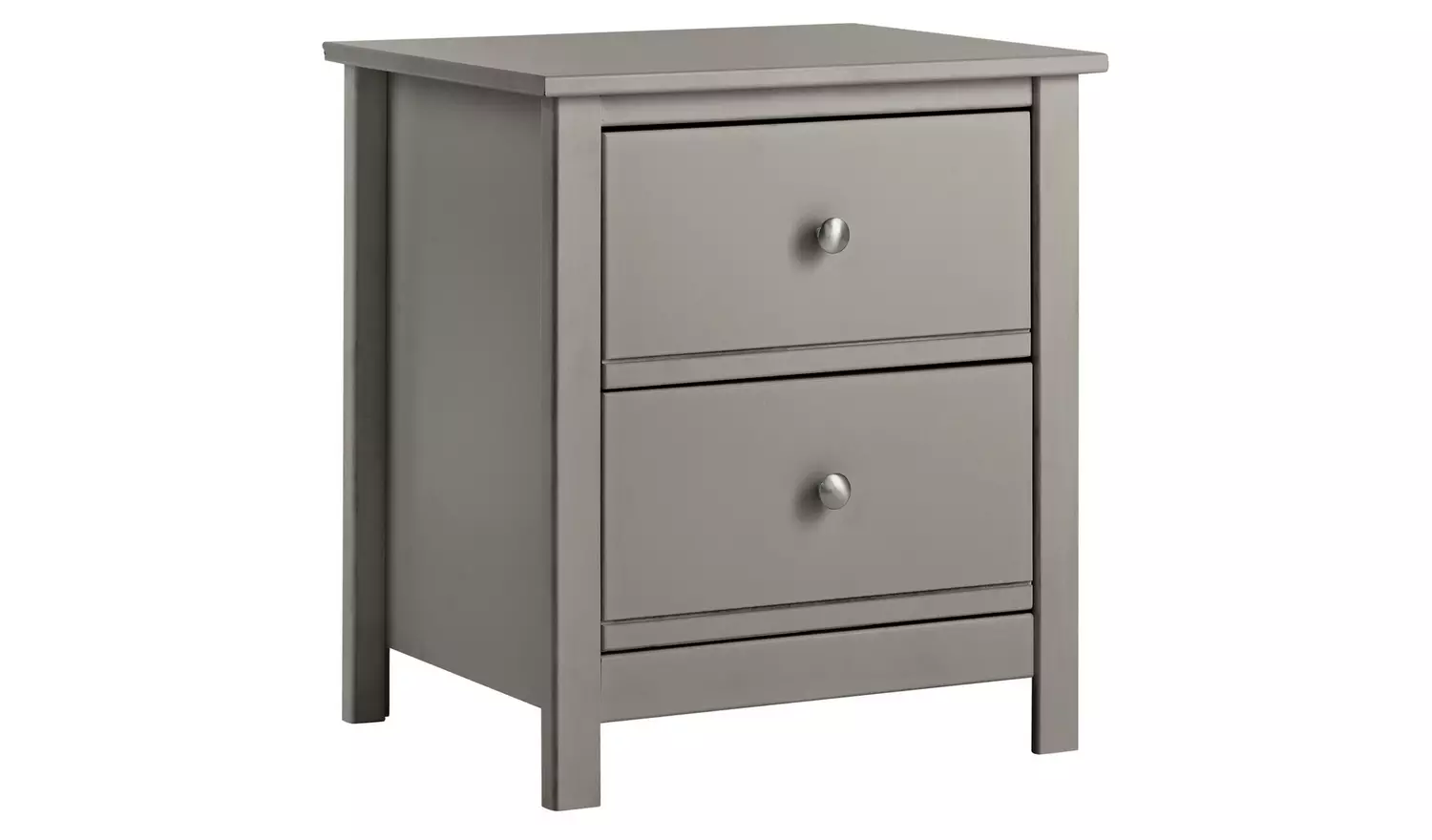 Habitat Brooklyn 2 Drawer Bedside Table - Grey