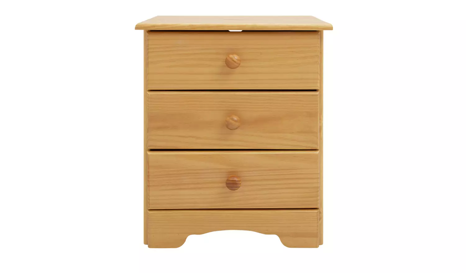 Argos Home Nordic 3 Drawer Bedside Table - Pine