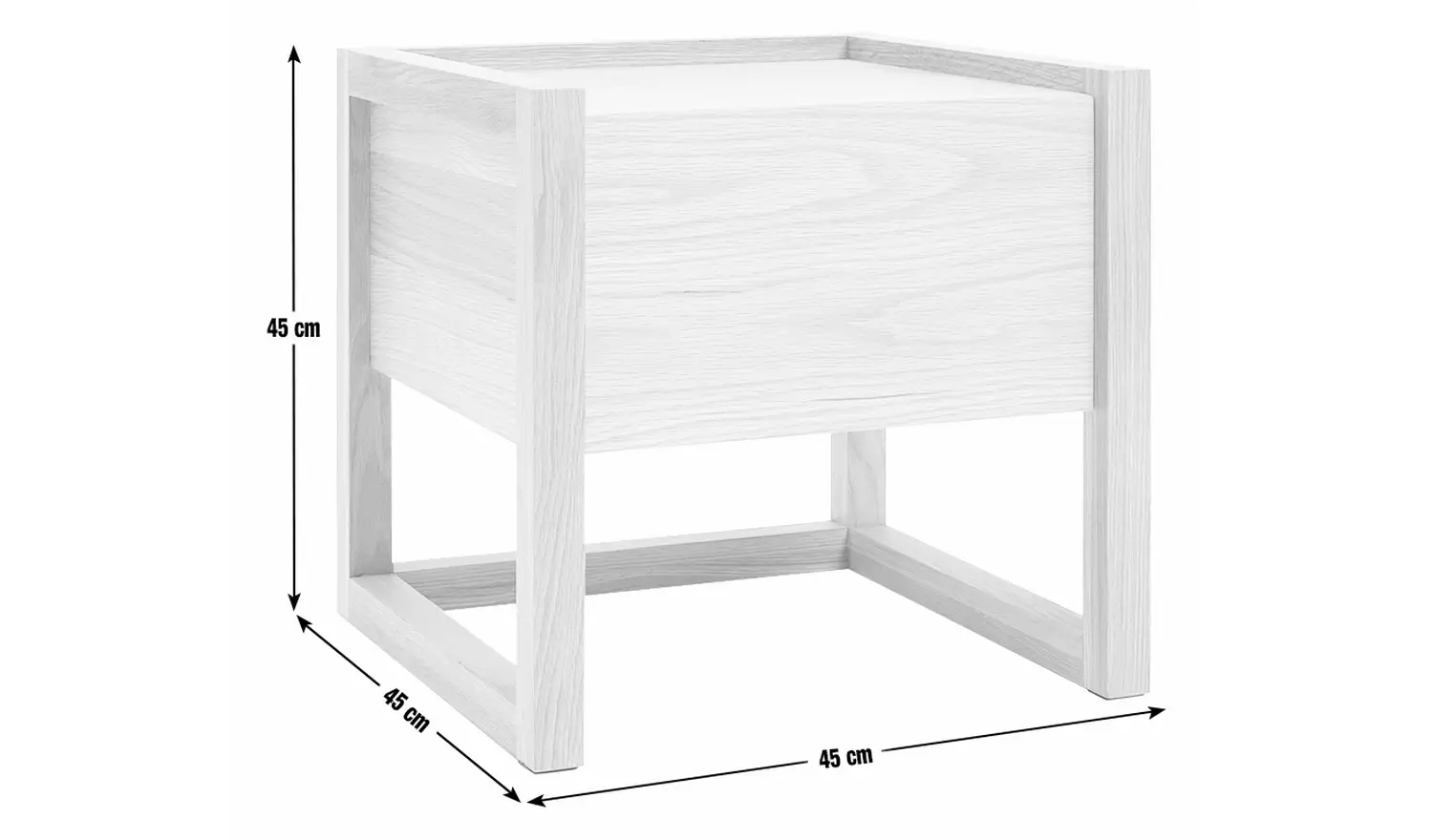 Habitat 60 Hana 1 Drawer Set of 2 Bedside Table- Oak