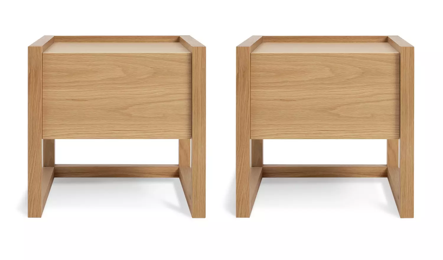 Habitat 60 Hana 1 Drawer Set of 2 Bedside Table- Oak